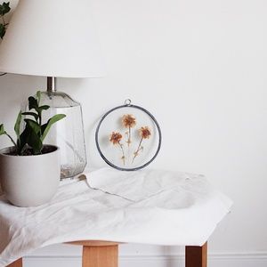 Vintage Pressed Flower Wall Hanging